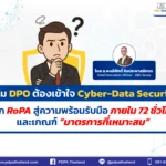 ทำไม DPO ต้องเข้าใจ Cyber/Data Security: จาก ROPA สู่ความพร้อมรับมือภายใน 72 ชั่วโมง และเกณฑ์ “มาตรการที่เหมาะสม”